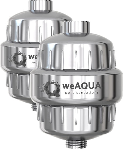 Heavy Duty 2-PACK Shower Filter for Hard Water Chlorine Heavy Metals
