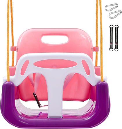 3-in-1 Baby Swing Seat, Toddler Swings, Anti-Flip Snug & Secure Detachable Infants to Teens Kids Swing Seat for