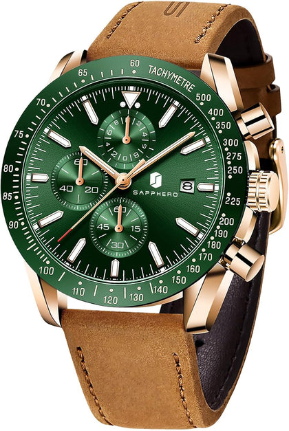 Watch for Men Analog Quartz Chronograph Waterproof Luminous Designer Mens Wrist Watches Business Work Sport Casual