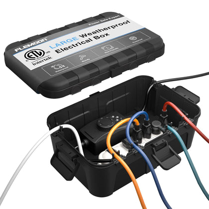 Large Outdoor Electrical Box (12.5 x 8.5 x 5 inch), IP54 Waterproof Extension Cord Cover Weatherproof, Protect