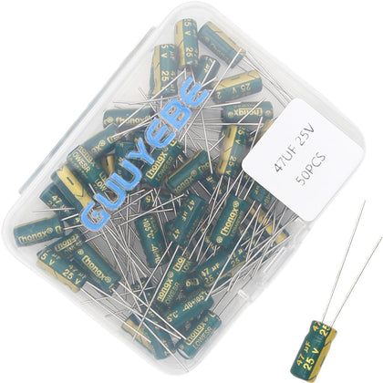 Aluminum Electrolytic Capacitors,47uF 25V, 50 of Pack