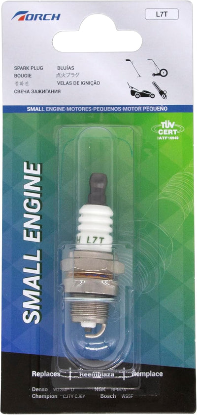 TORCH L7T Spark Plug Replaces Champion CJ7Y CJ8Y, for NGK BPM7A BPM6A, for Bosch WS5F WS6F, for Denso W20MP-U, for Brisk P15Y, for Husqvarna Poulan Craftsman Stihl Chainsaw MS461 MS382, OEM