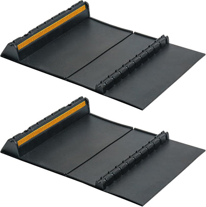 Car Parking Guide Mat, Durable Self Adhesive Anti-Skid Rubber Parking Mat, Wheel Stopper, 2 Pack FoldingTire Guides