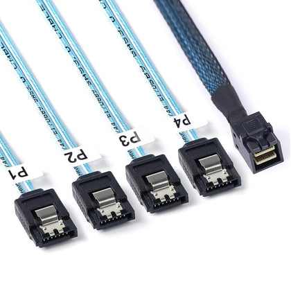 ADCAUDX SFF-8643 to SATA:0.5M Mini SAS to SATA Forward Breakout Cable