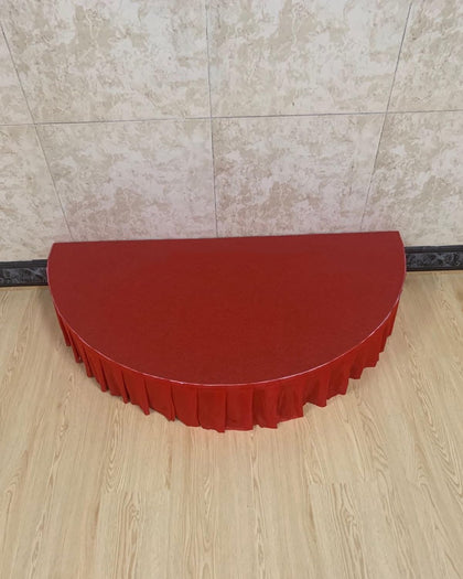 Portable Round Stage Platform for School Events, Modular Performance Deck Stages with Skirting, Camera Stage
