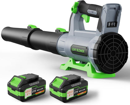 Leaf Blower Cordless, with 2 x 5.0Ah Battery, 560 CFM 160 MPH | 19000 RPM, 36 Mins Runtime, Fast Charger Included