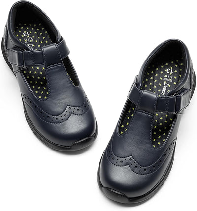 Girls Mary Jane School Uniform Shoes | Lightweight T-Strap dress shoes,breathable lining,arch support oxford flats