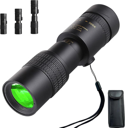 10-300x40 Monoculars for Adults High Powered – Zoom Monocular Telescope with BAK4 & FMC Lens for Concerts