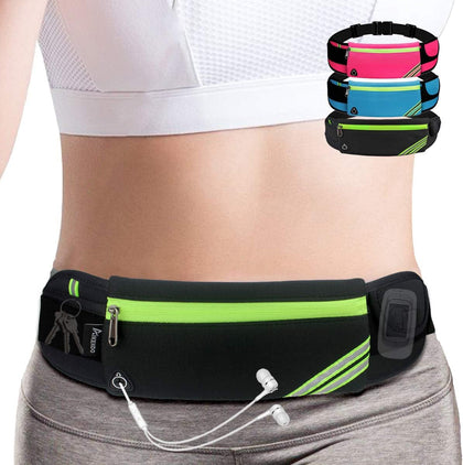 Slim Running Belt Fanny Pack Phone Holder Money Belt Women and Men | Waist Pack Bag for Hiking Cycling Workout