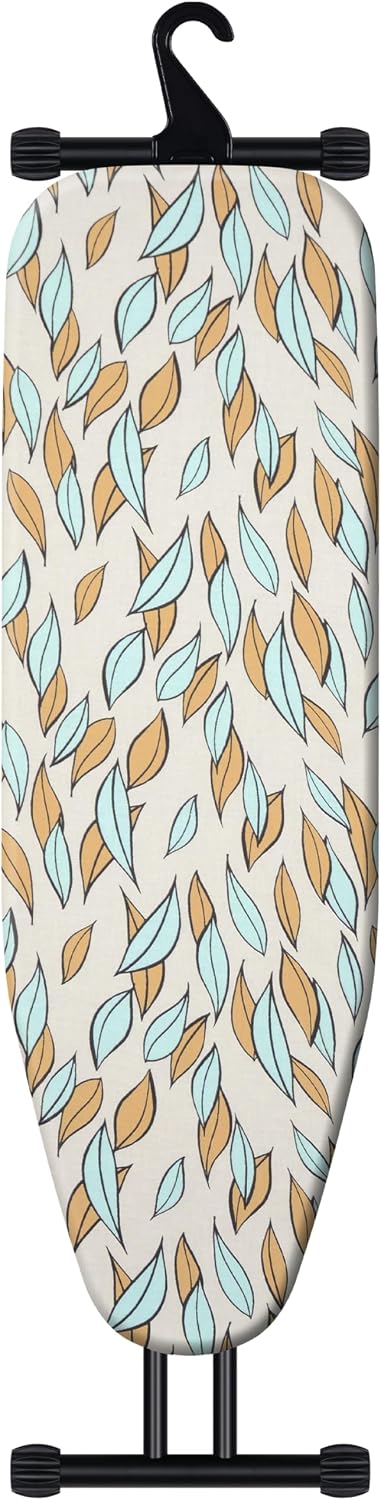 Ironing Board 43x13, Heat Resistant Cover, Heavy Sturdy Legs | 7 heights 28-35"·Rock-solid metal