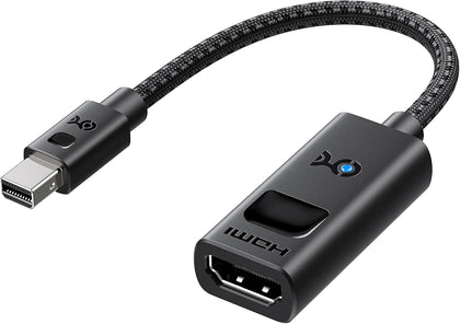 Active 8K Mini DisplayPort 1.4 to HDMI 2.1 Adapter, Black | 8K@60Hz / 4K@240Hz, Unidirectional Mini DisplayPort to
