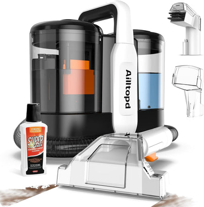 Portable Carpet & Upholstery Spot Cleaner Machine,15Kpa Deep Cleaning for Rug, Pet, Couch,Stairs & Car, Handheld