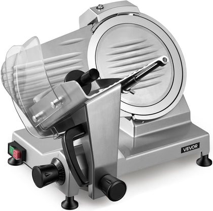 Commercial Meat Slicer, 10 inch Electric Food Slicer, 240W Frozen Meat Deli Slicer, Premium Chromium-plated Steel