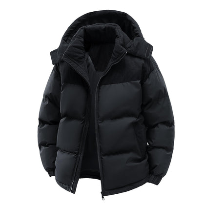 Men's Puffer Jacket Heavyweight Winter Coat Insulated Hooded with Pockets