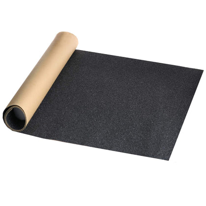 10.6" x 49.2" Black Skateboard Grip Tape Sheet (125x27cm) | 80 Grit Bubble Free, Waterproof, Anti Slip Sandpaper