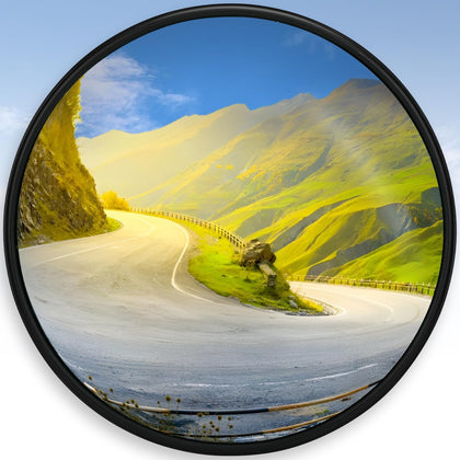 24in Unbreakable Convex Mirror for Blind Spots, Adjustable Bracket | Outdoor Convex Mirror for Driveways, Garages &
