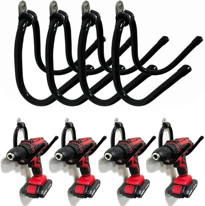 Power Tool Organizer - Wall Mount Garage Storage Rack, Hanger Hooks for Drills, Cables, Accessories & Tool Box
