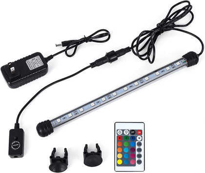 8 in Submersible LED Aquarium Light, 1.2W Color Changing Fish Tank Light with Remote Control, IP68 Crystal Glass 9