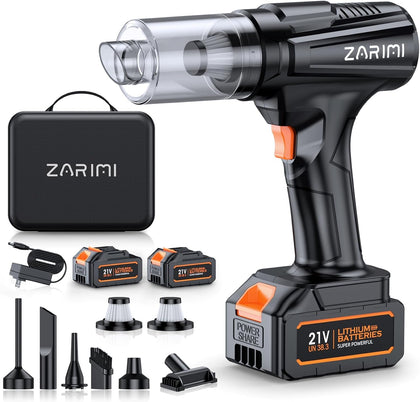 Car Vacuum Portable Cordless, 50000Pa Strong Suction Brushless Motor, Handheld Vacuum with 2 Batteries & Charger
