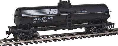 Tank Car-Ready to Run-Norfolk Southern (Black, White) 931-1447 HO Scale Model Railroad - Freight Model