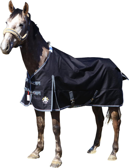 Deluxe Turnout Horse Blankets, 1200D Waterproof and Breathable Horse Care Blankets for Winter 200gram Filling