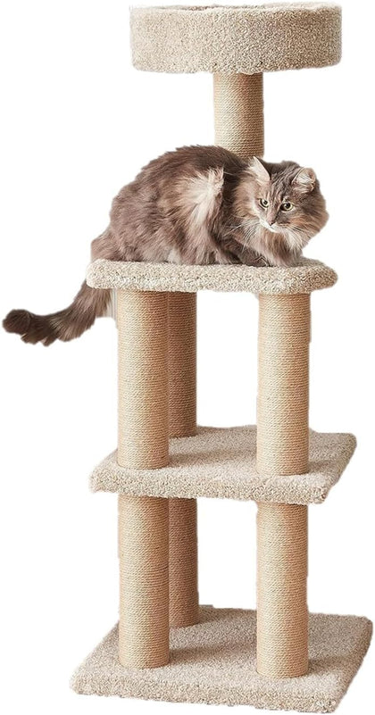 Cat Tree Tower - Multi-Level Climbing Activity Center for Indoor Cats & Kittens with Scratching Posts, Platform, Jute