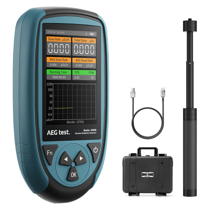 Radar-9989 Geiger Counter with USA LND7311 Sensor, High-Precision Nuclear Radiation Detector for Alpha Beta Gamma