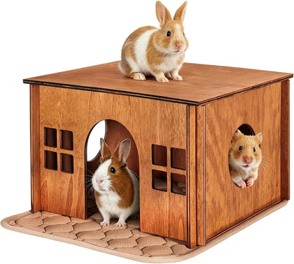 Wooden Guinea Pig Hideout, Small Animal Houses Habitats