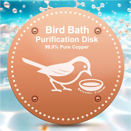Bird Bath Purification Disc Pure Copper Outside Winter Solar Power Birdbath Disk Heater Deicer Cage Hanging Bowl
