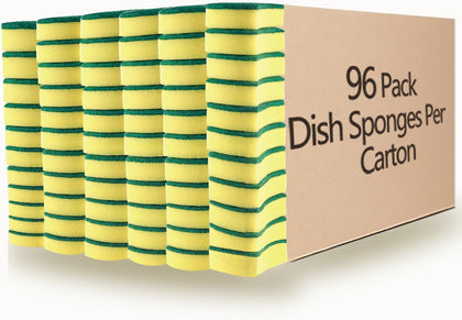 Kitchen Cleaning Sponges,96 Pack Eco Non-Scratch for Dish,Scrub Sponges.