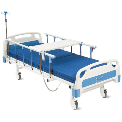 Hospital Bed Electric 2 Function, 5-Inch Locking Casters for Home Hospital Use, 530LBS Loading, with IV Pole, Bed