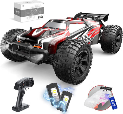 9206E DIY Extra Shell 1:10 Scale Large RC Cars,48+ KM/H Hobby Grade High Speed Remote Control Car for Adults Boys,All