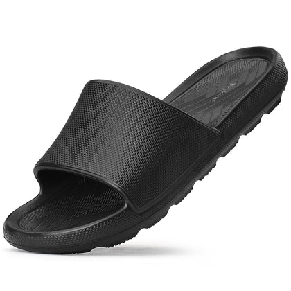 Shower Shoes for Men and Women,Non-slip Slides Sandals,Black EU44