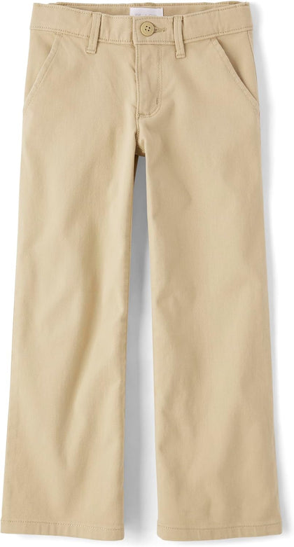Girls' Uniform Wide Leg Chino Pants
