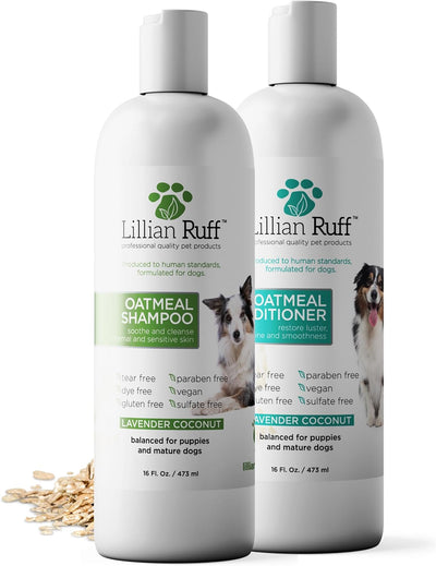 PRO Formula Deodorizing Oatmeal Dog Shampoo & Conditioner Set - Calm Itching & Allergies, Ultra-Nourishing Dry Skin