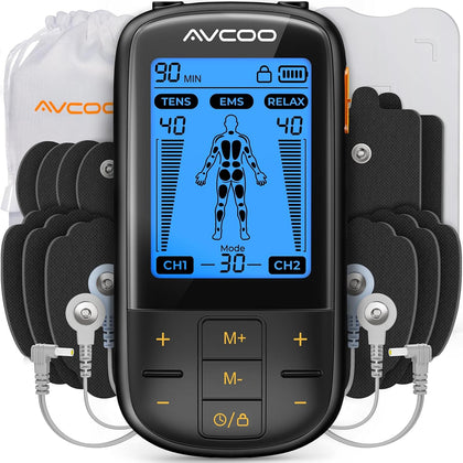3-in-1 TENS Unit Muscle Stimulator with 30 Modes for Pain Relief