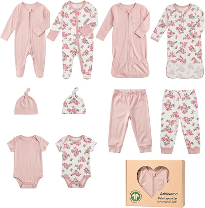Organic Cotton Unisex Baby Layette Registry Clothes Set