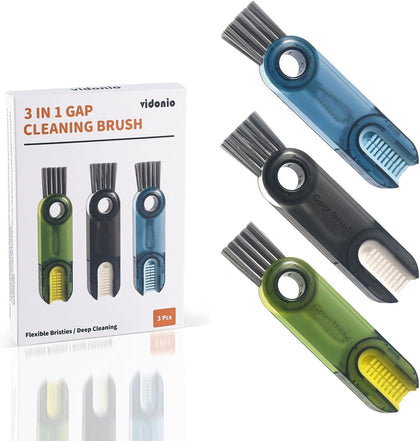 3 in 1 Cup Lid Gap Cleaning Brush Set, Multifunctional Insulation Bottle Cleaning Tools, Mutipurpose Tiny Silicone