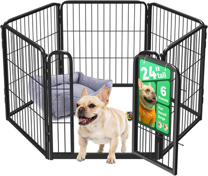 Homeplus Unleashed Indoor Dog Playpen - Stress-Free and Safe Play, Heavy Duty 24 Inch 6 Panels Dog Pen for Puppy and