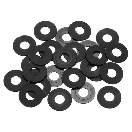 25Pcs M8 Nylon Flat Washers Plain Washer 8mm ID 20mm OD 1mm Thick Plastic Washers for Screws Bolts Garden Faucet