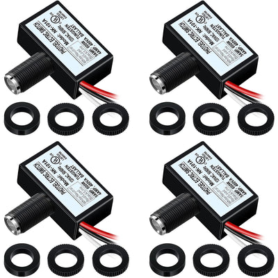 4 Pack 120V AC Photoelectric Switch Light Control Sensor Button Switch