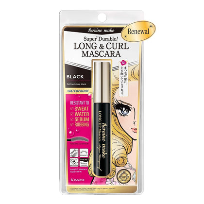 by KissMe Waterproof Mascara New Black | Volumizing, Lengthening & Smudge-Proof Formula | Waterproof Mascara for