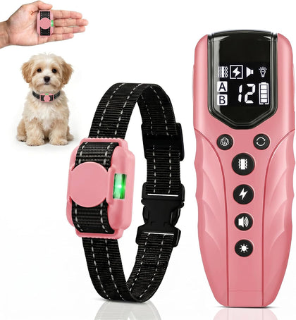 Tiniest Small Dog Shock Collar, Lightest Dog Training Collar with 2000ft Remote, Tailored for Small Dogs 5-15lbs &