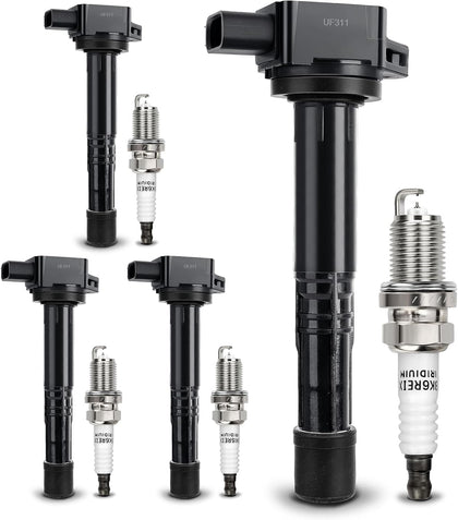 UF311 Ignition Coil & 9807B-561BW Double Iridium Spark Plug For Honda Civic | For Honda 02-11 Civic,02-09 CR-V,03-07