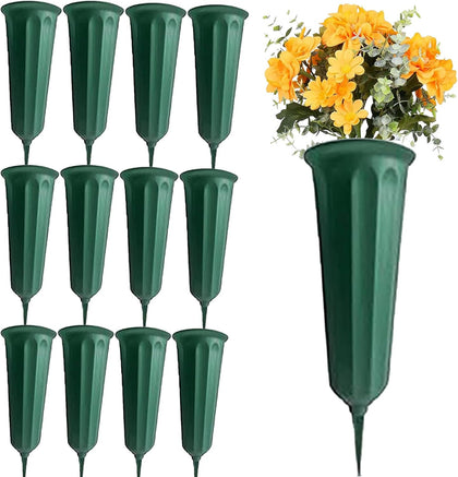 Cemetery Vases with Spikes Memorial Flower Vase Cemetery Decorations for Grave Decorations for Cemetery Vases for