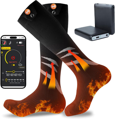 Heated Socks for Men Women, 6000mAh Rechargeable Electric Heating Socks,Battery Operated Winter Thermal Sock Foot