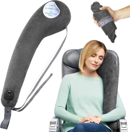 All-in-One Travel Neck Support & Body Pillow - Airplane Pillow for Long Flight Comfort, Travel Essentials, Sleeping