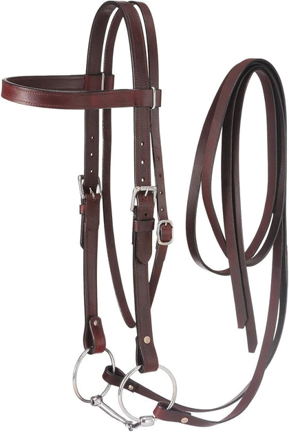 Western Leather Browband Draft Bridle