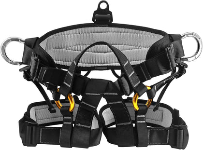 Climbing Harness, Mountaineering Rock Climbing Harness, Half Body Harness for Rappelling Fire Rescuing Tree Climbing