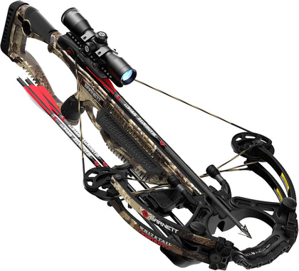 Whitetail Series Crossbow Package – Hunting Crossbows with 4x32 Scope, Arrows, Quiver & Cocking Device Options –